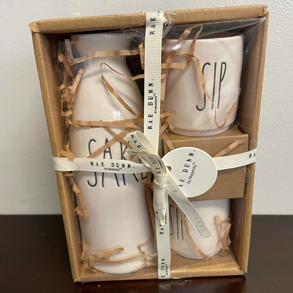 New Rae Dunn SAKE Set - Picture 1 of 4